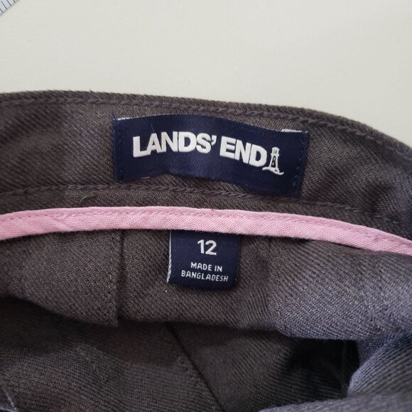 Lands End Gray Pleated Skirt Size 12  Oeko-Tex Academia Preppy School Girl - Picture 4 of 6